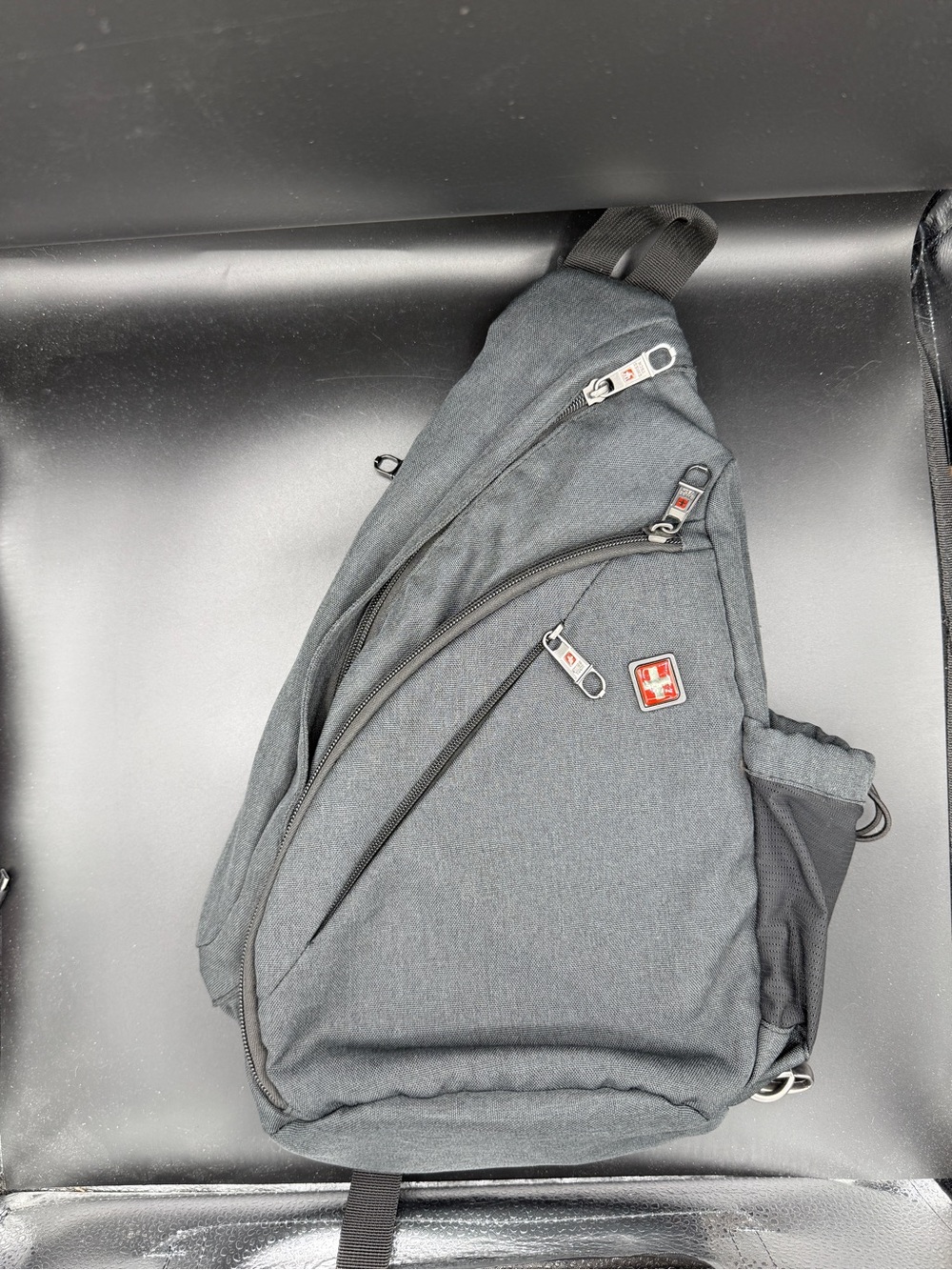 Swiss Tech Dark Gray Crossbody Sling Travel Bag
